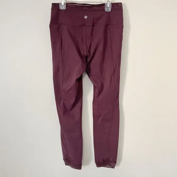 Lululemon Size 8 Purple Find Focus Mesh 7/8 Length Leggings Workout Athletic - Picture 4 of 8